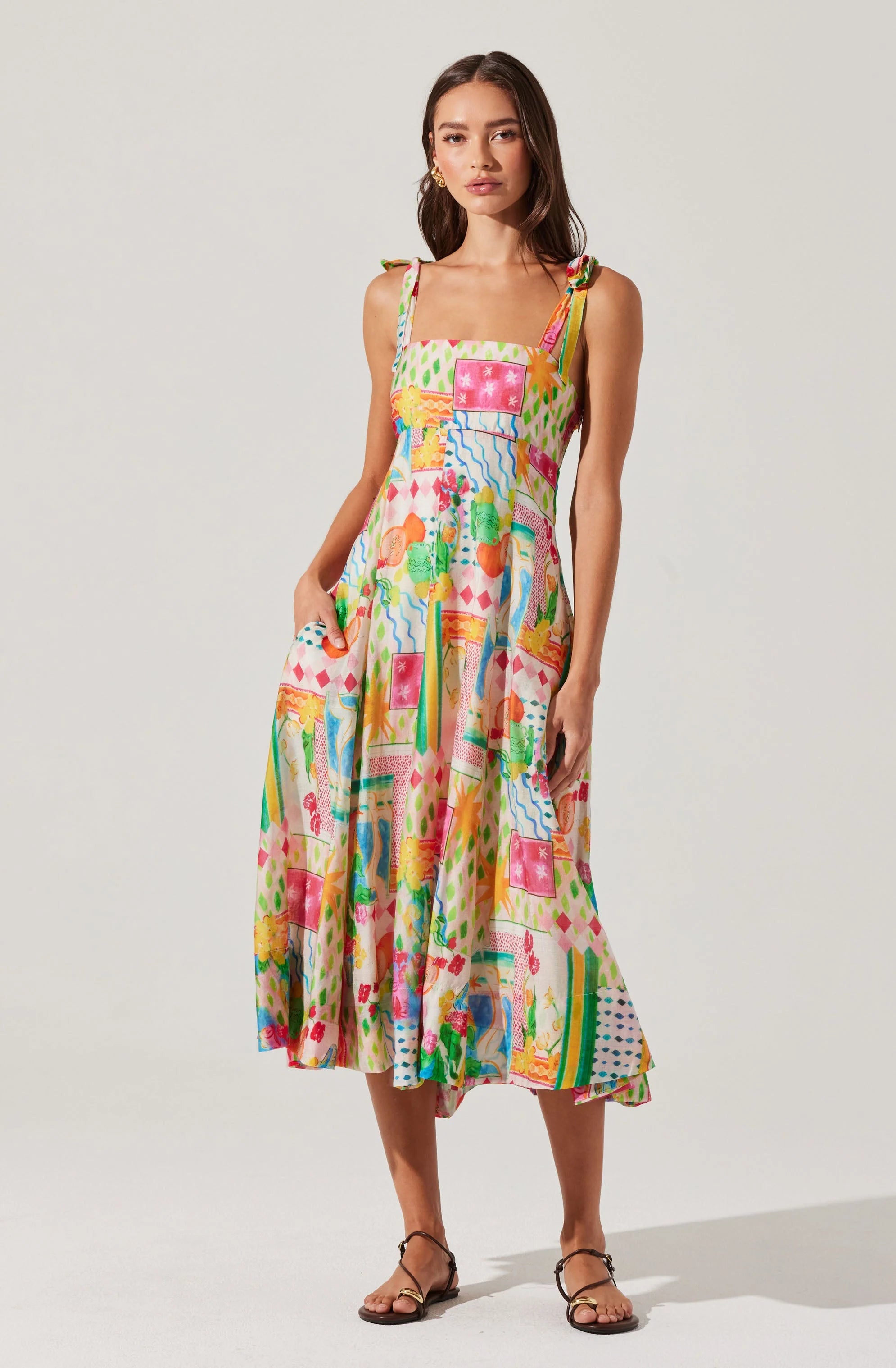 Shiann Print Midi Dress