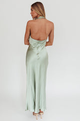 Element Halterneck Maxi Dress Matcha