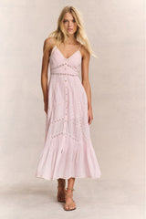 Esilda Cotton Midi Dress - PINK