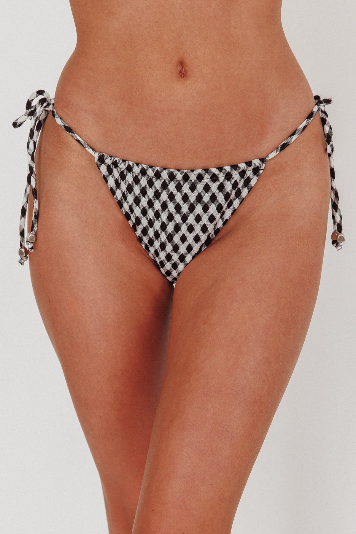 Tamieka String Tie Bikini Bottom Gingham