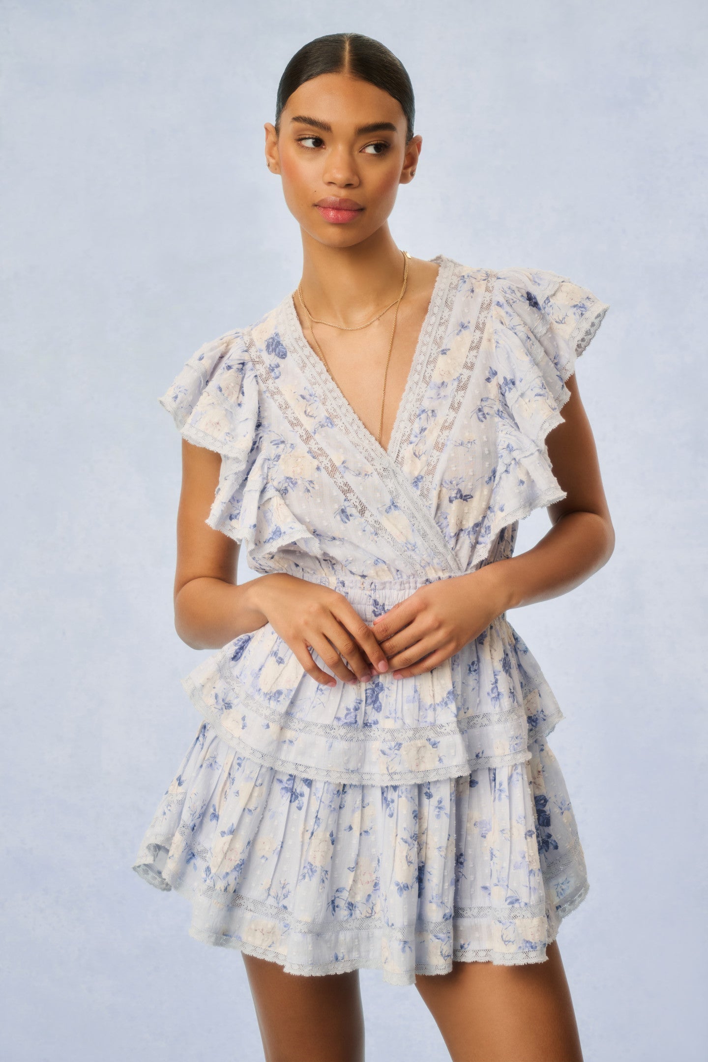 Gwen Fragrance Print Cotton Mini Dress