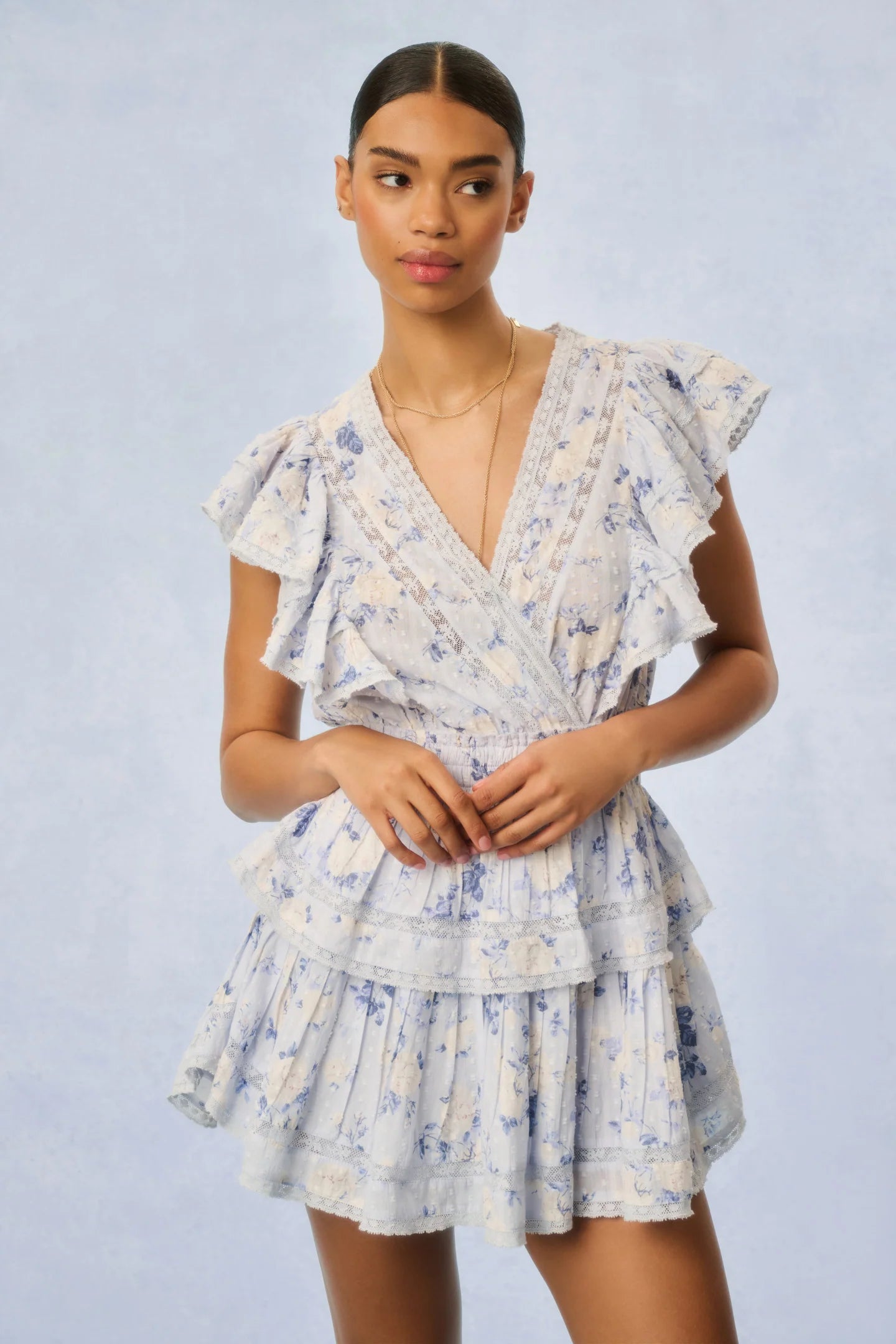 Gwen Heirloom Print Cotton Mini Dress