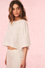 Angelle Cotton Bow Tee