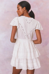 Binselle Flutter Sleeve Mini Dress