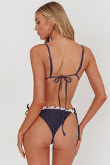 Josie String Tie Frill Bikini Bottom Polka Dot