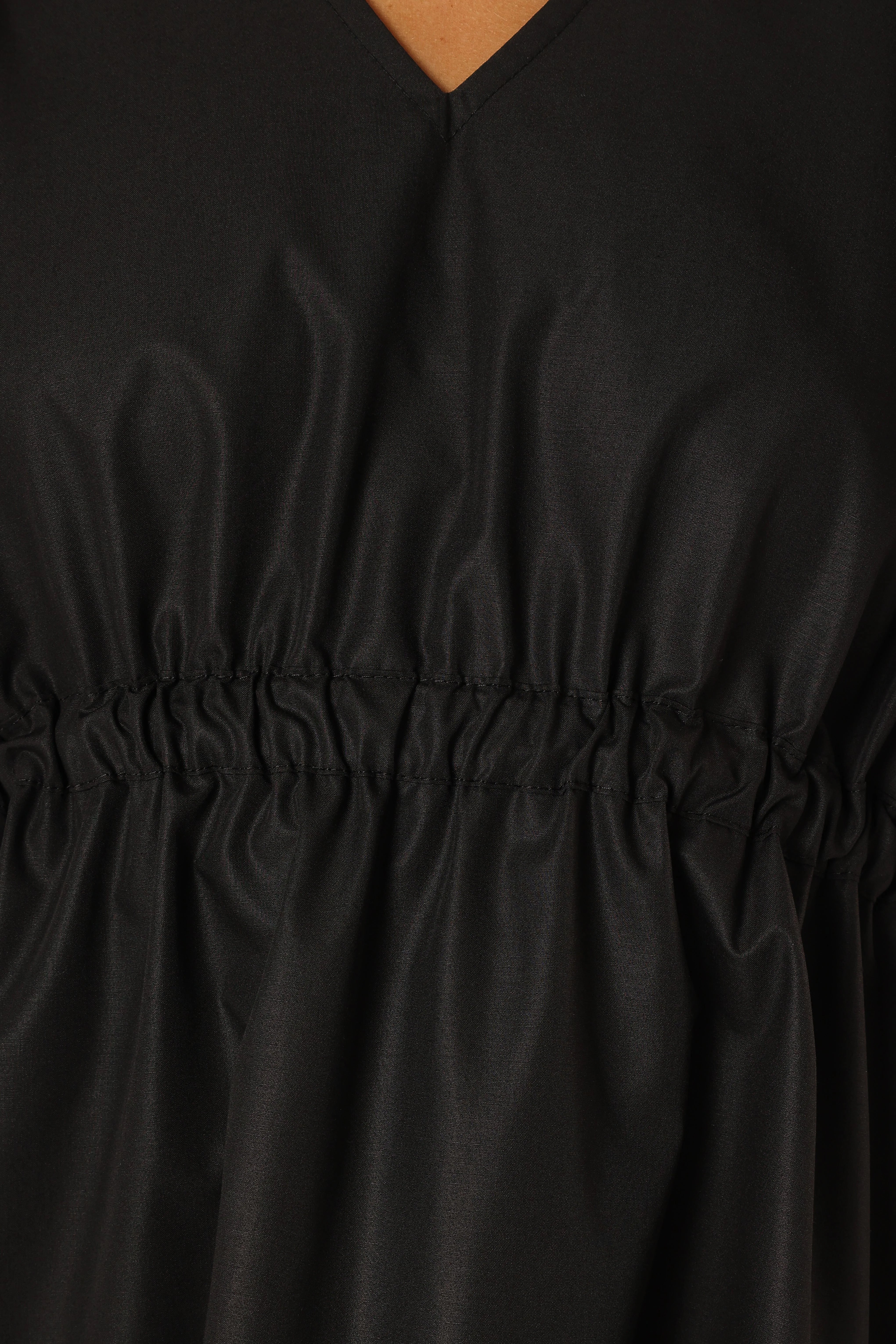Fiona Ruffle Sleeve Mini Dress - Black