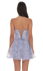 Floral Corset A-line Dress in Lavender