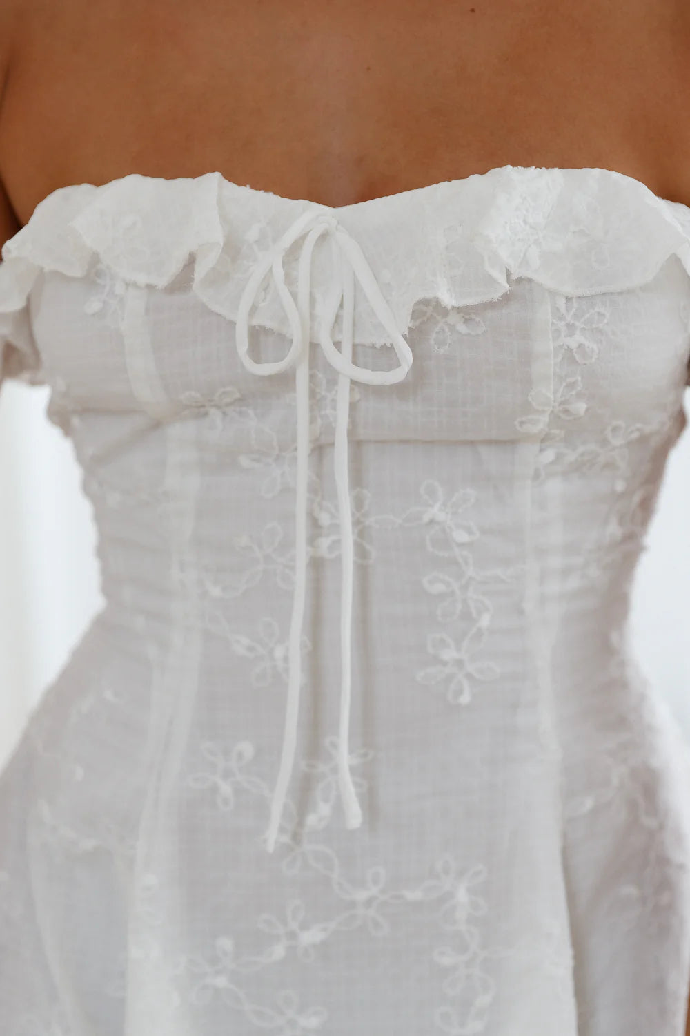 Summer Halo White Mini Dress