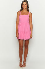 Lara Pink Baby Doll Mini Dress