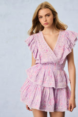 Gwen Fragrance Print Cotton Mini Dress