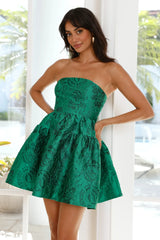 Silhouette Of Dreams Strapless Mini Dress Green