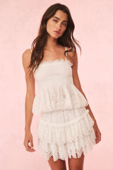 Shailo Eyelet Lace Mini Skirt