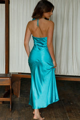Kindred Spirit Strapless Gathered Bust Midi Dress Teal