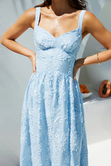 Porcelain Princess Maxi Dress in Blue