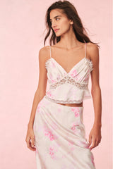 Spritely Satin Floral Cami