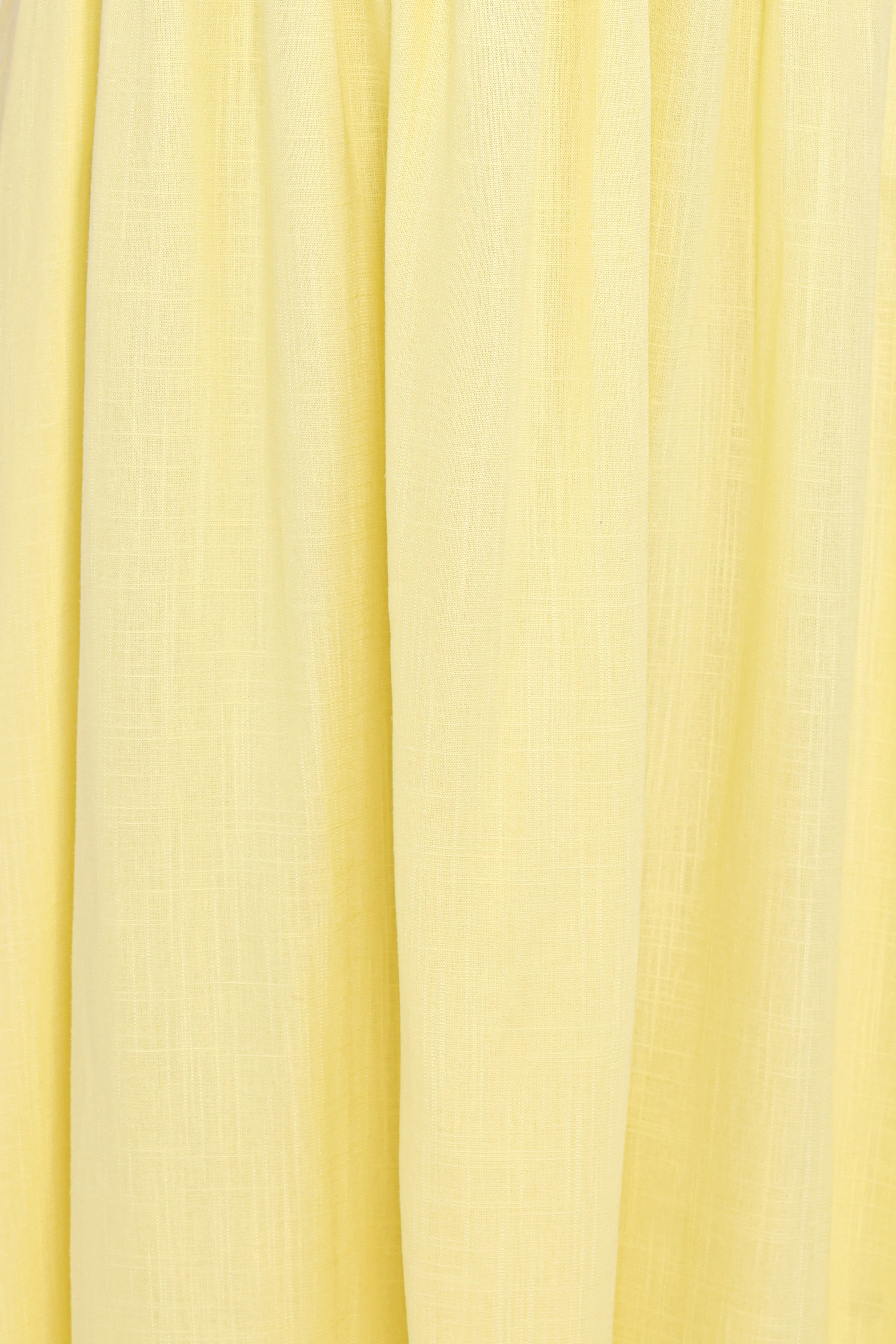 Kayt Strapless Dress - Butter Yellow