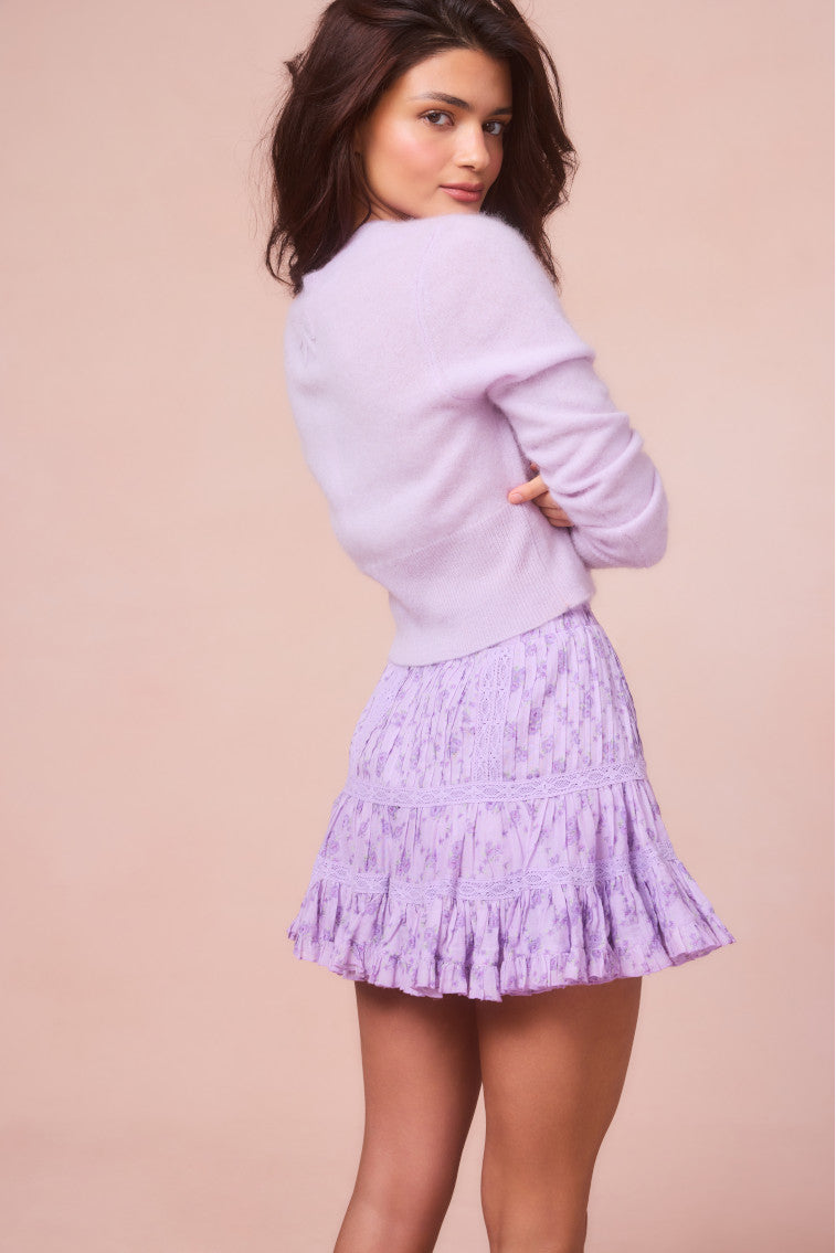 Trevina Cotton Floral Mini Skirt