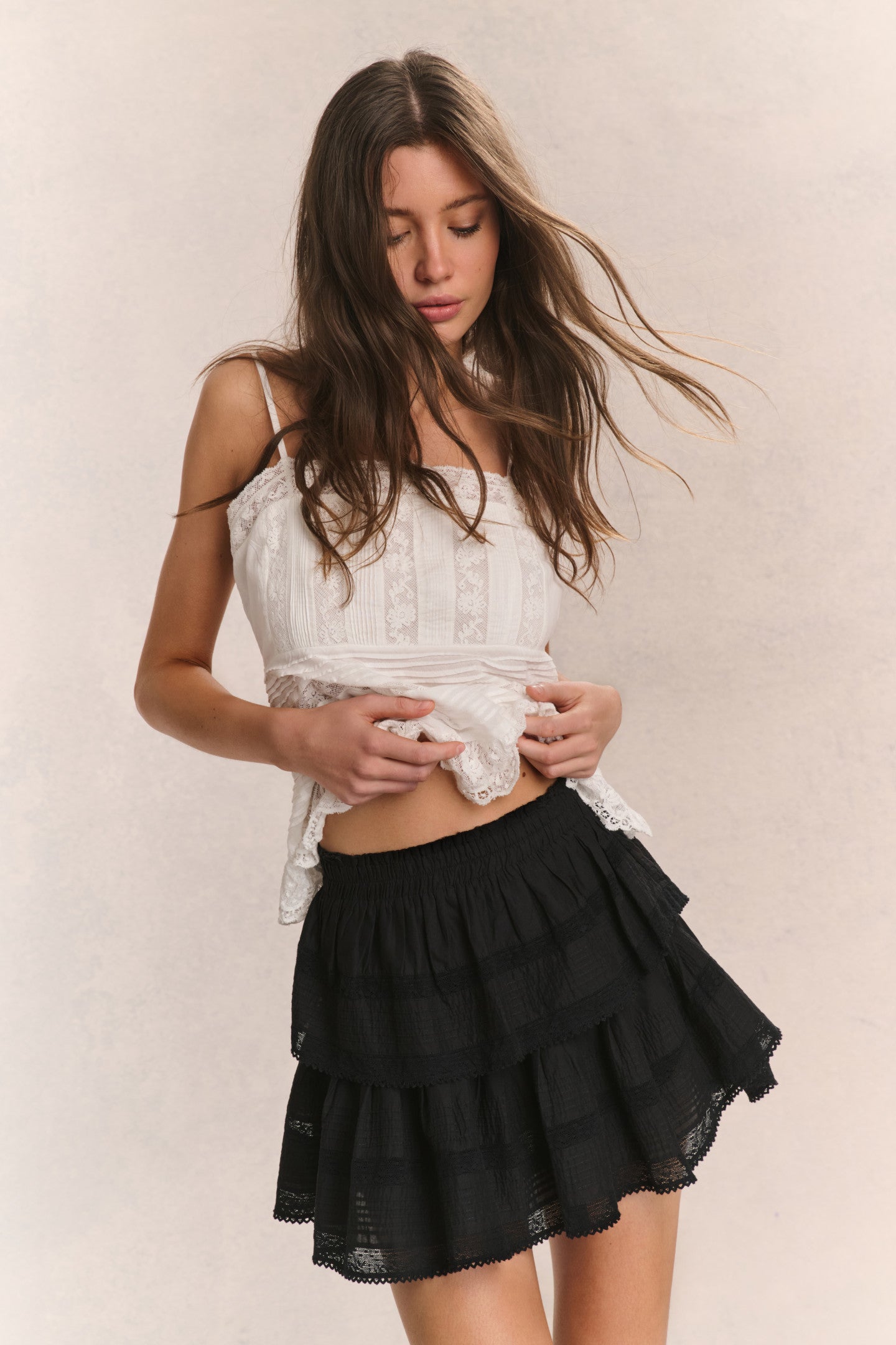 Ruffle Mini Heritage Skirt