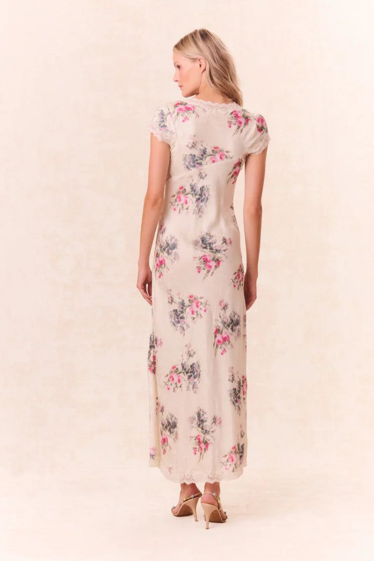Theodore Printed Maxi Dress-FRENCH IVORY