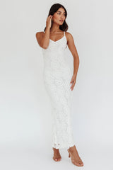 Spark Joy Floral Crochet Overlay White