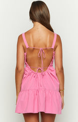 Lara Pink Baby Doll Mini Dress