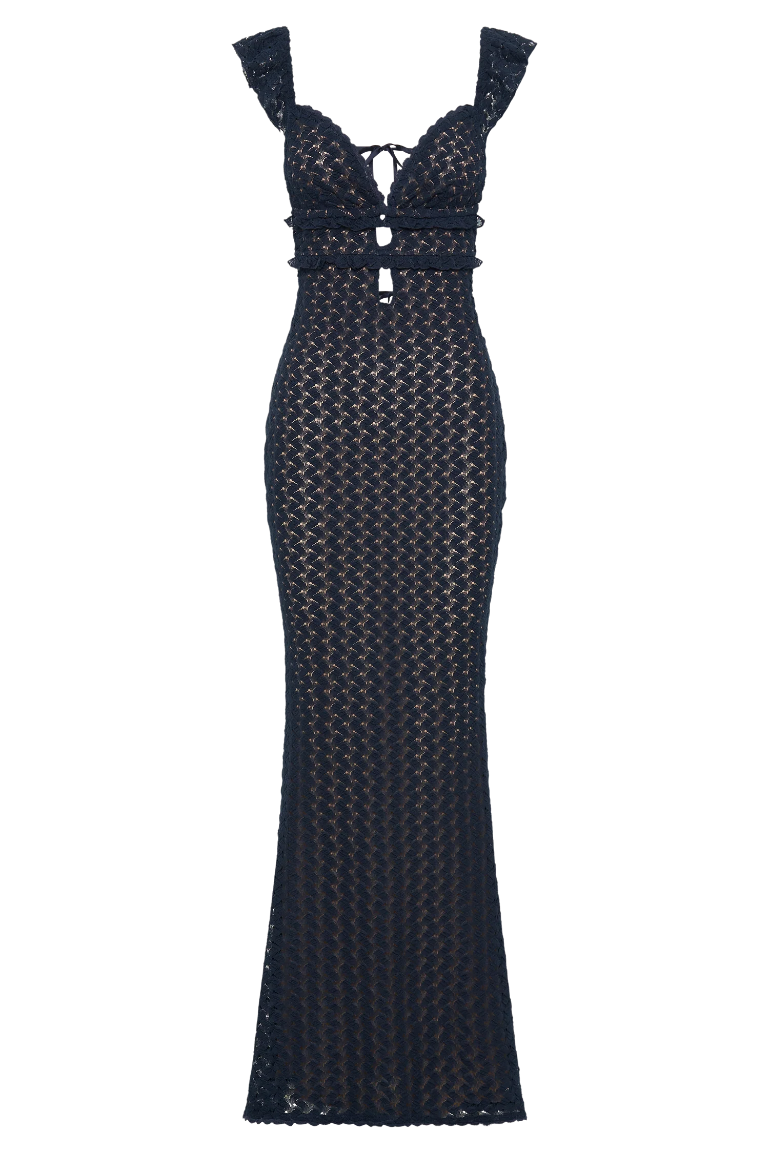 Ezra Lace Maxi Dress - Navy