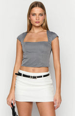 Zac White Linen Blend Skort
