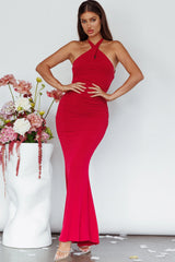 Phoenix Sun Open Back Maxi Dress Red