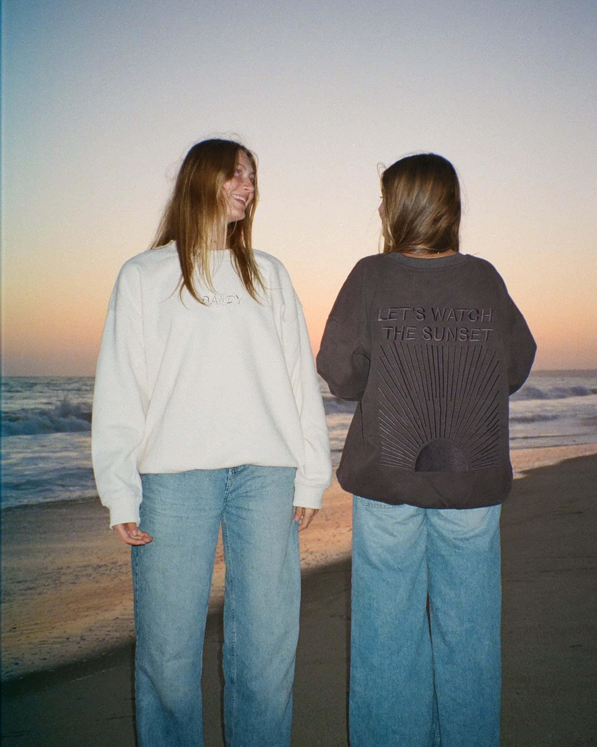 "Yin+Yang" Let's Watch the Sunset Crew Neck