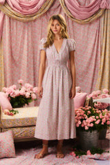Sabela Liberty Fabric Puff Sleeve Midi Dress