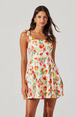 Tinesha Bow Strap Mini Dress