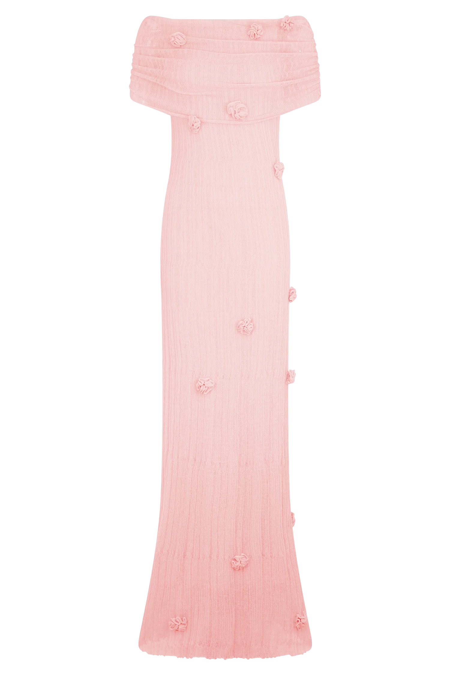 Brynn Orchid Knit Maxi Dress - Pastel Pink