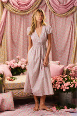 Sabela Liberty Fabric Puff Sleeve Midi Dress