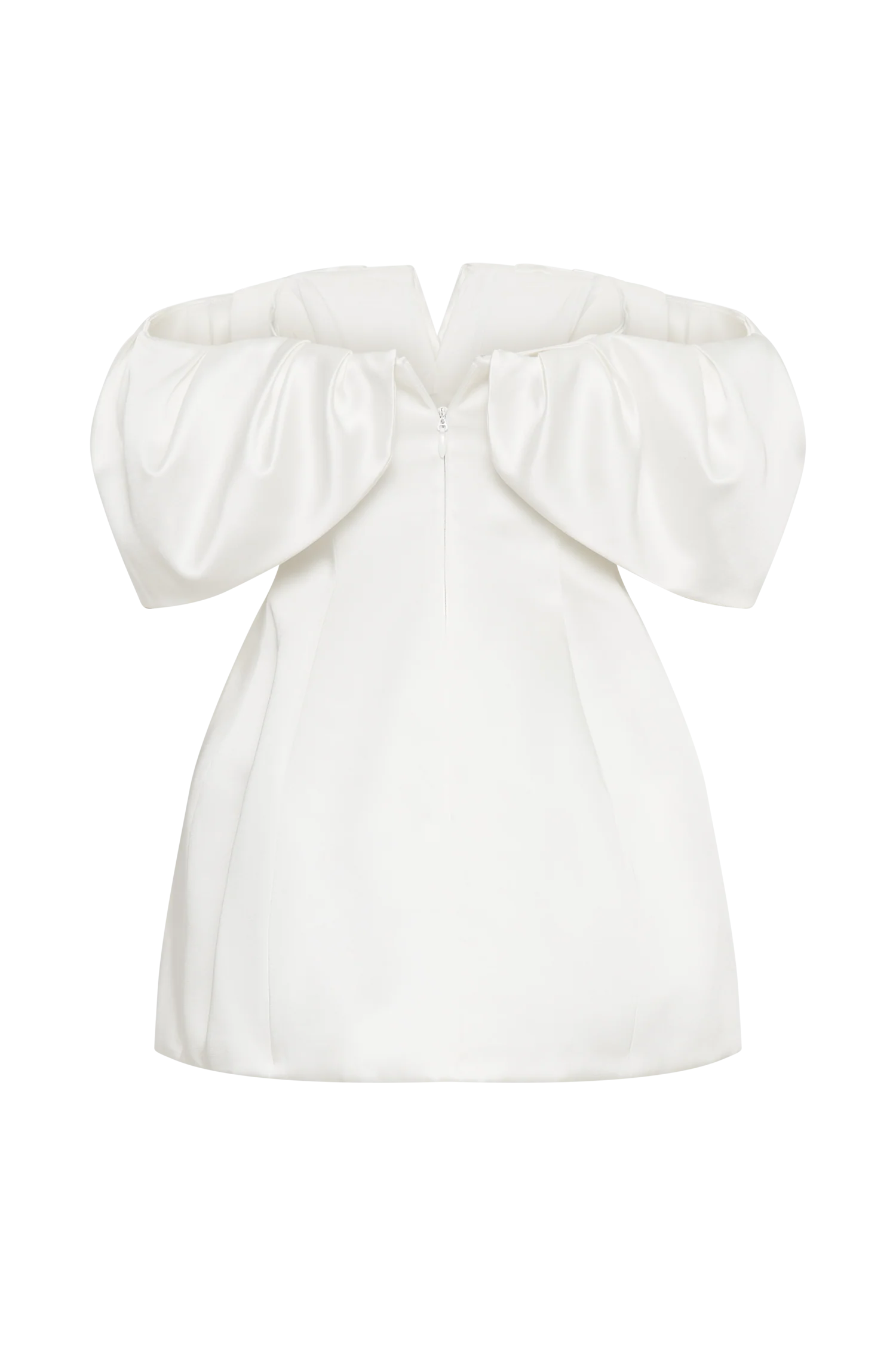 Portia Off Shoulder Satin Corset Dress - White