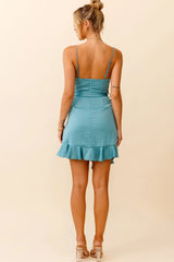 On The Prowl Cowl Neck Asymmetrical Hem Dress Sage