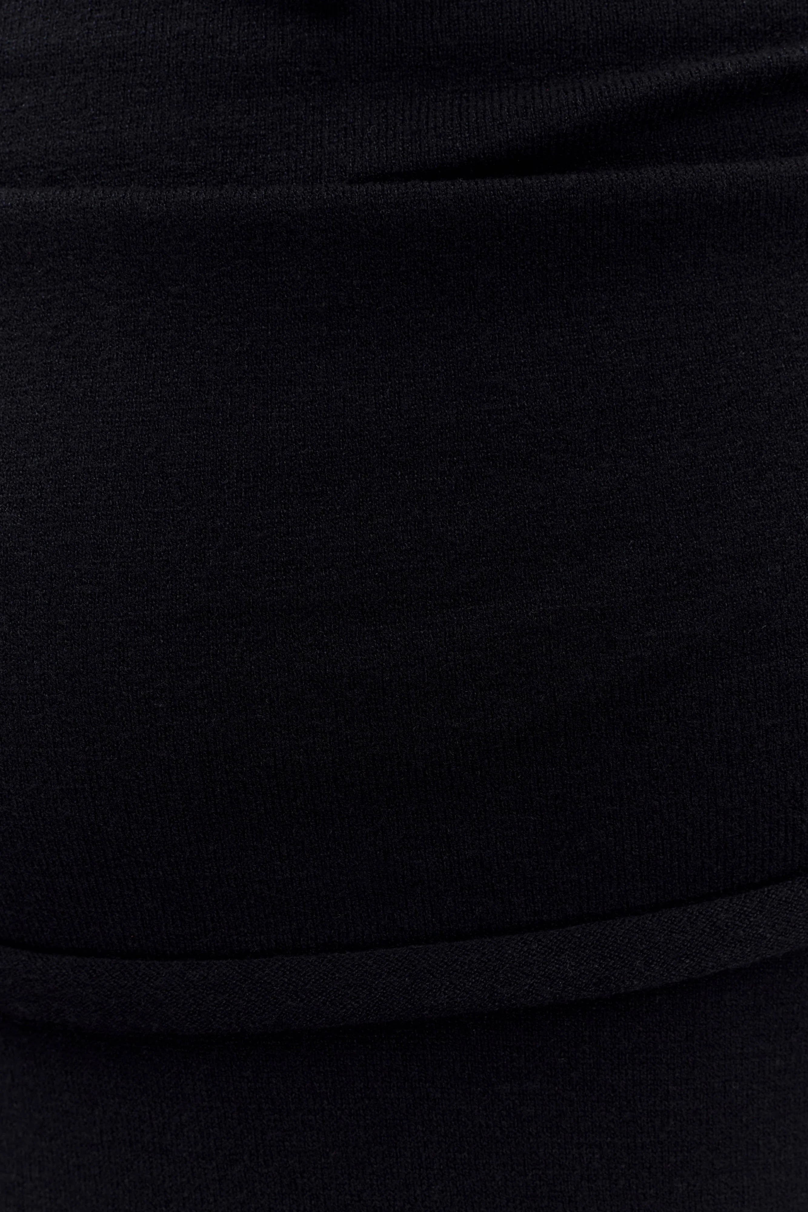 Georgiana Off Shoulder Knit Midi Dress - Black