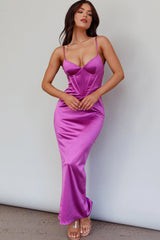 Seraya Lace-Up Back Dress Violet