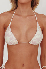 Janina Triangle String Bikini Top Paisley Floral