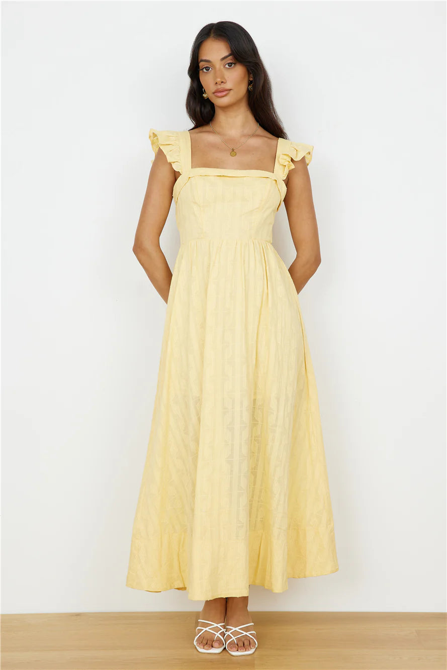 Salty Air Maxi Dress Yellow