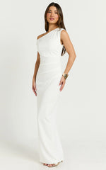 Genie Maxi Dress Off The Shoulder Dress in White