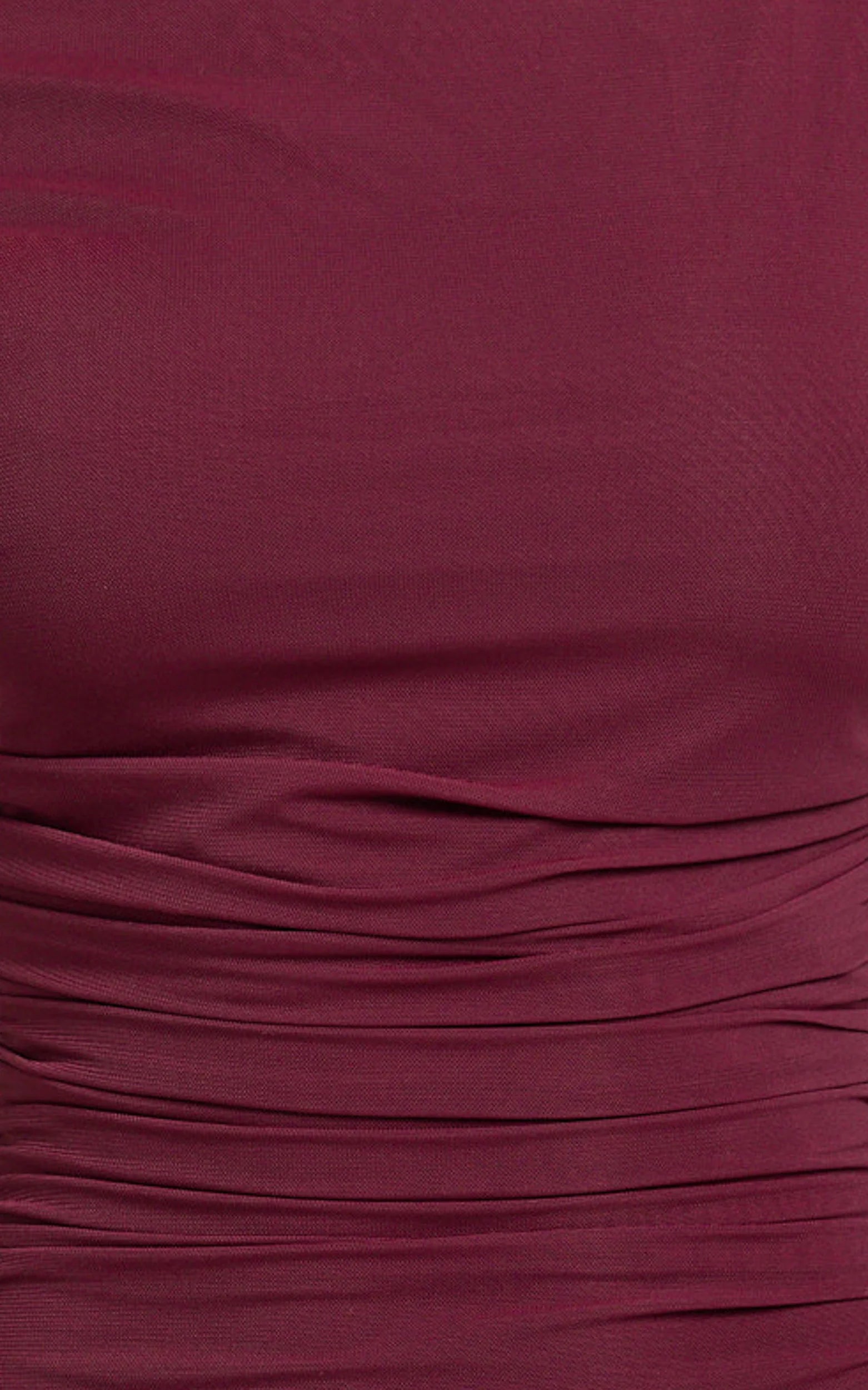 Judee Midi Dress One Shoulder High Side Split Dress in Wine