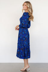 Andersen Smocked Midi Dress | Cobalt Floral