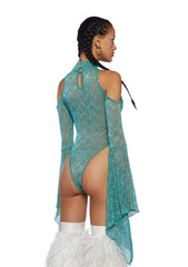 Transcendent Spectre Sequin Bodysuit - Teal