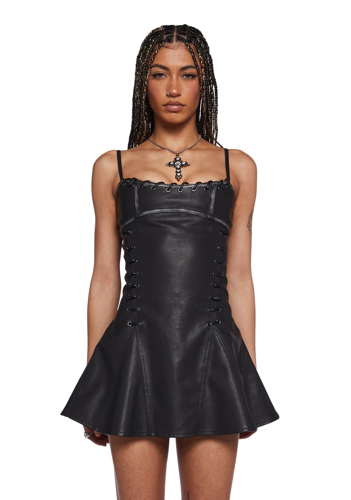 Julia Vegan Leather Mini Dress