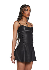 Julia Vegan Leather Mini Dress