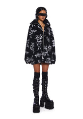 Ciphered Up Sherpa Jacket - Black