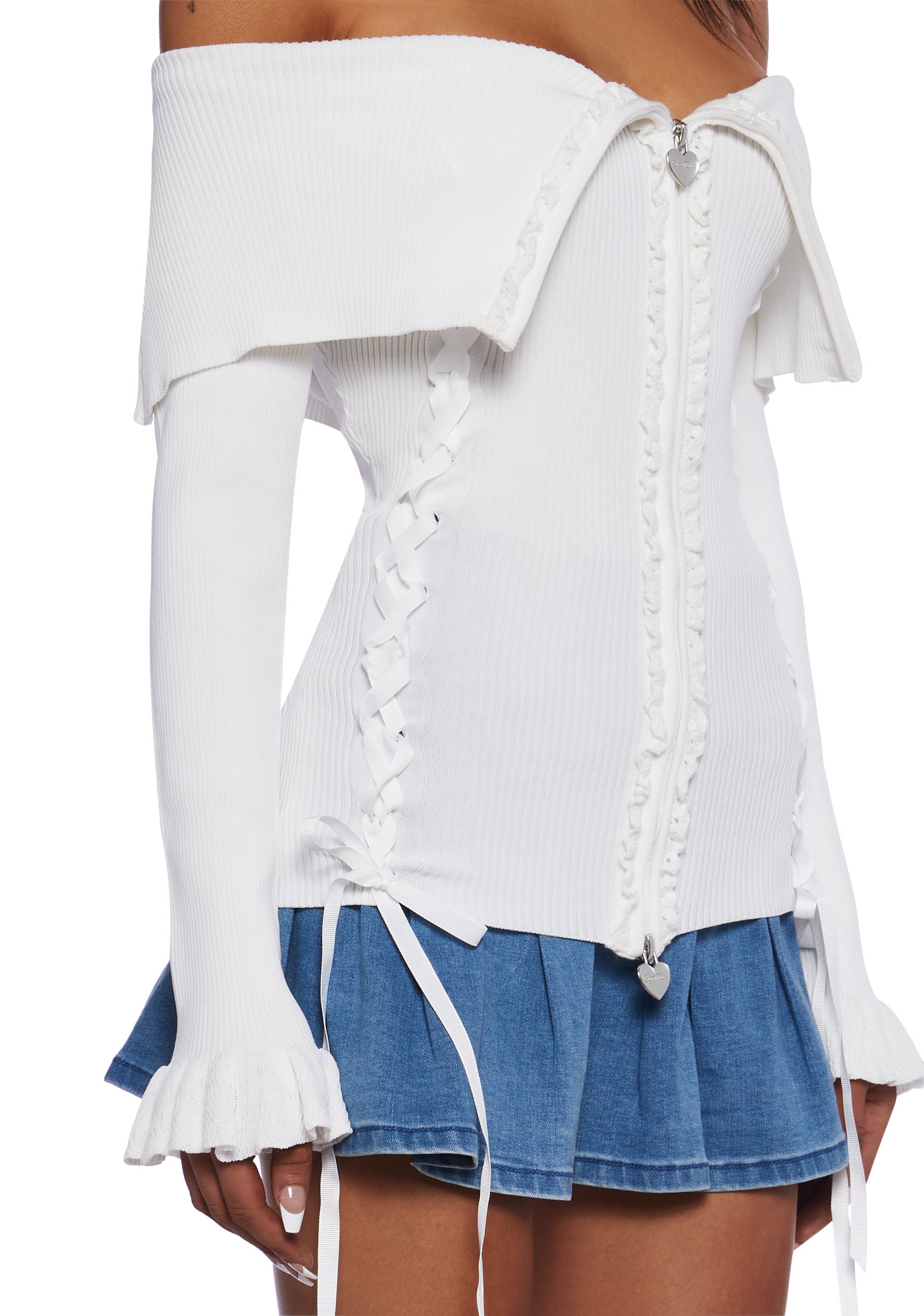 Love’s A Game Knit Cardigan - White