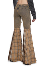 Warp Patchwork Flare Pants