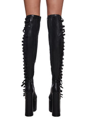 Thigh High Hardcore Dazzle Platform Boots