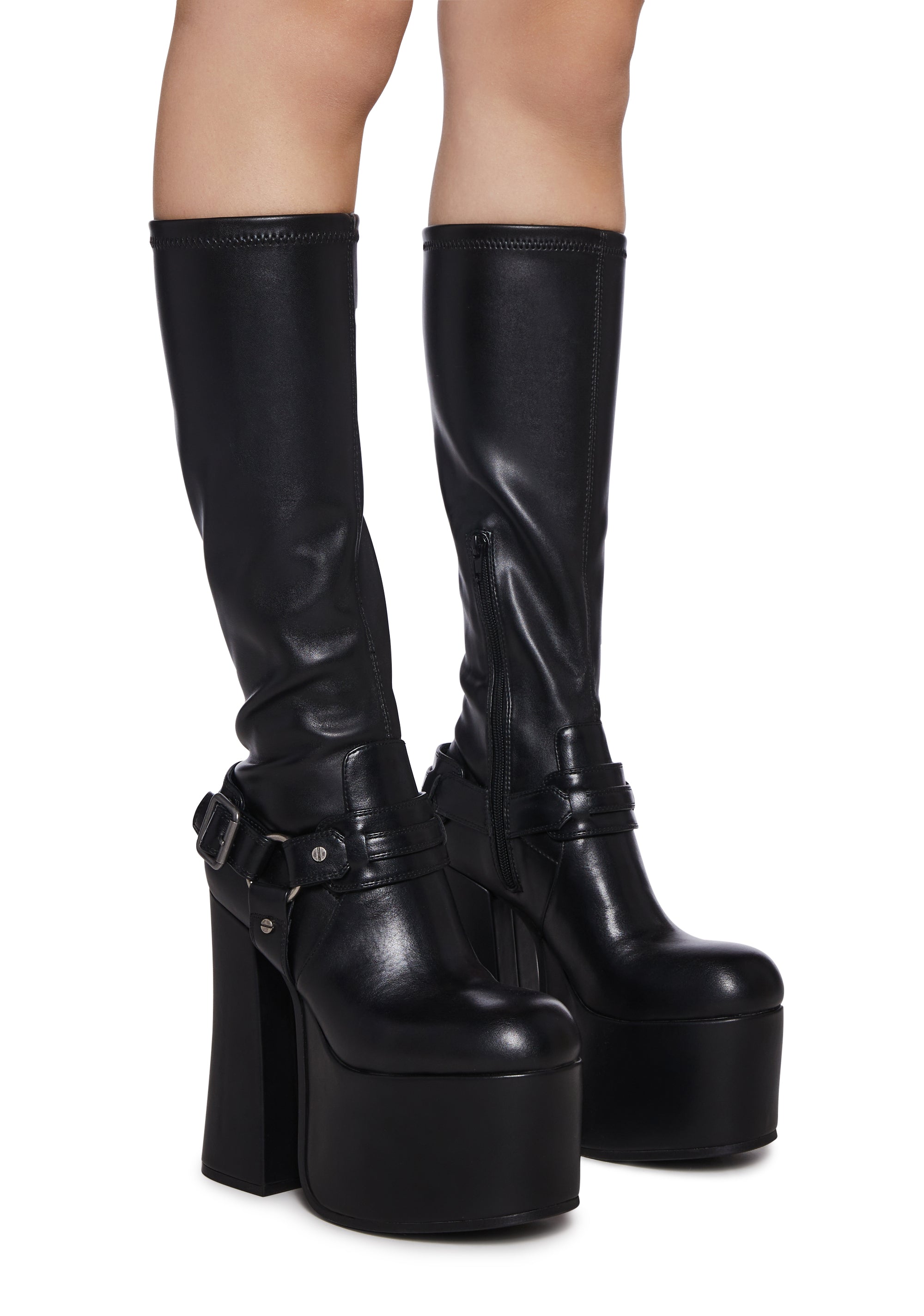 Gothic Echoes Stretch Platform Boots